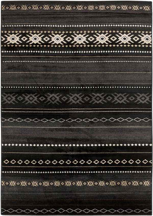 Creston Rustic Black Area Rug