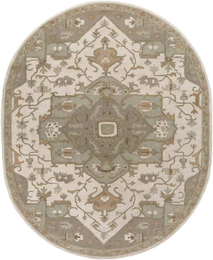 Roblin Traditional Khaki Area Rug