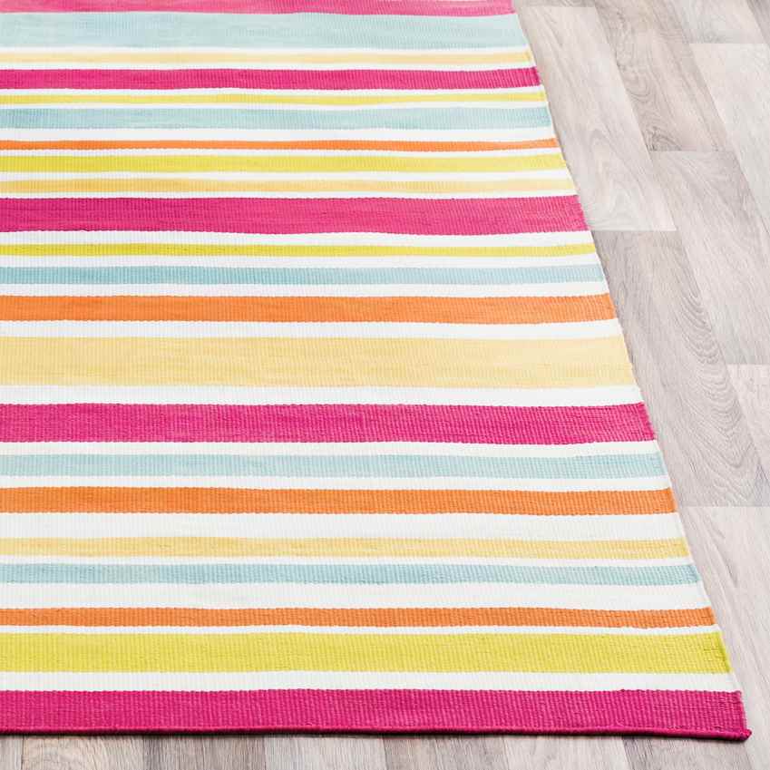 Fareham Modern Bright Pink/Yellow Area Rug