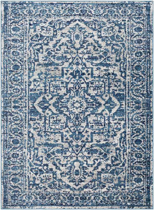 Emma Traditional Sky Blue Area Rug