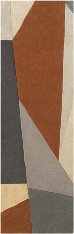 Lollum Modern Burnt Orange Area Rug