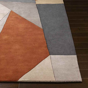 Lollum Modern Burnt Orange Area Rug