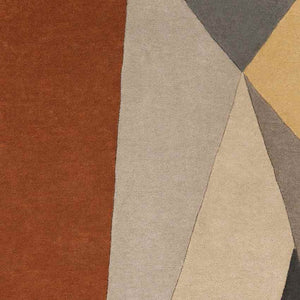 Lollum Modern Burnt Orange Area Rug