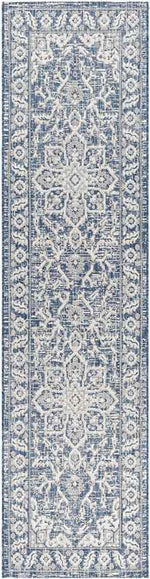 Mantinge Traditional Navy Area Rug
