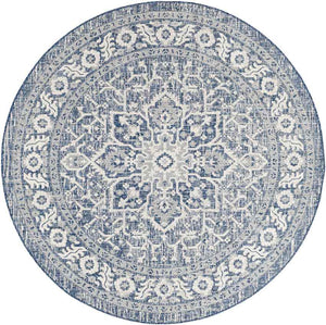 Mantinge Traditional Navy Area Rug