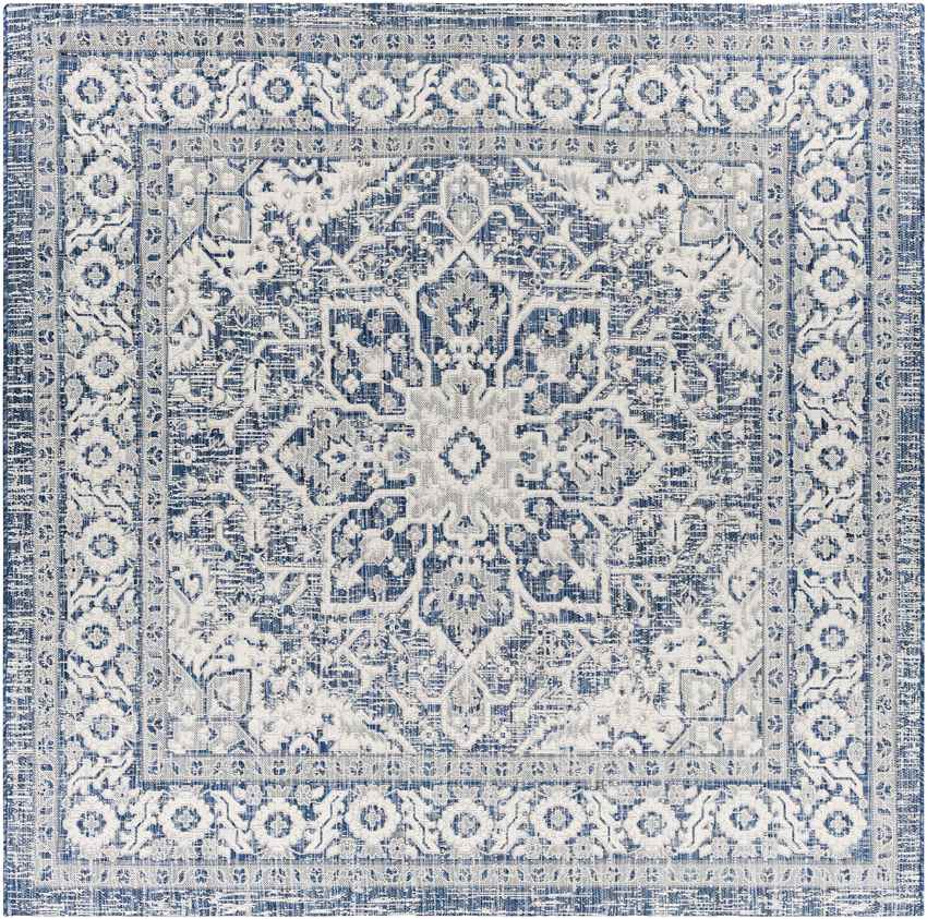 Mantinge Traditional Navy Area Rug