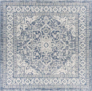 Mantinge Traditional Navy Area Rug