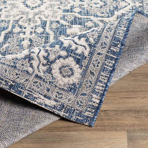 Mantinge Traditional Navy Area Rug