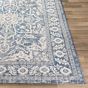 Mantinge Traditional Navy Area Rug