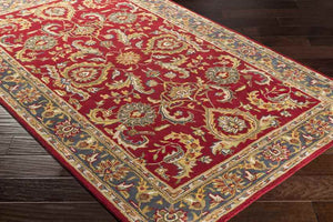 Palaiseau Traditional Bright Red Area Rug
