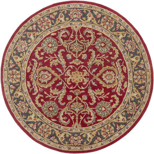 Palaiseau Traditional Bright Red Area Rug