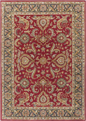 Palaiseau Traditional Bright Red Area Rug