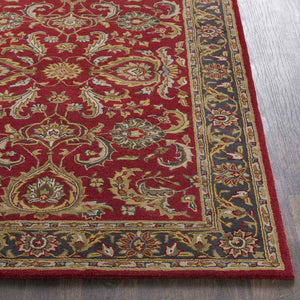 Palaiseau Traditional Bright Red Area Rug