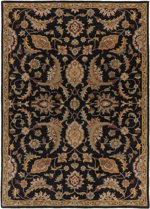 Nolde Traditional Black Area Rug