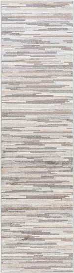 Orvelte Modern Medium Gray/Tan/White Area Rug