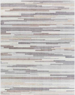 Orvelte Modern Medium Gray/Tan/White Area Rug