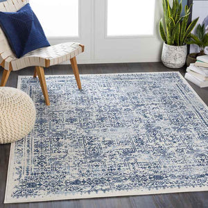 Hyeres Traditional Dark Blue Area Rug