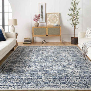 Hyeres Traditional Dark Blue Area Rug