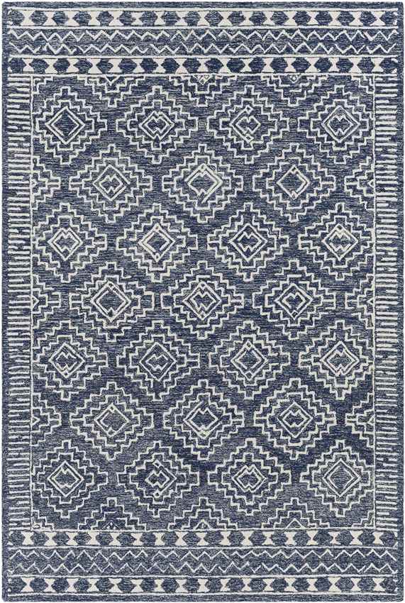 Vledder Global Dark Blue Area Rug