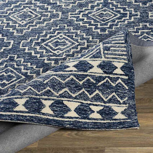 Vledder Global Dark Blue Area Rug