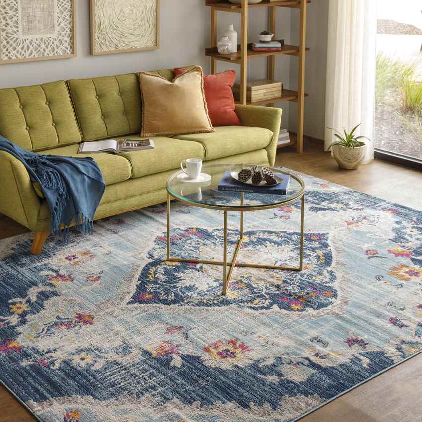 Brongerga Traditional Blue Area Rug