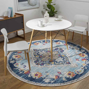 Brongerga Traditional Blue Area Rug