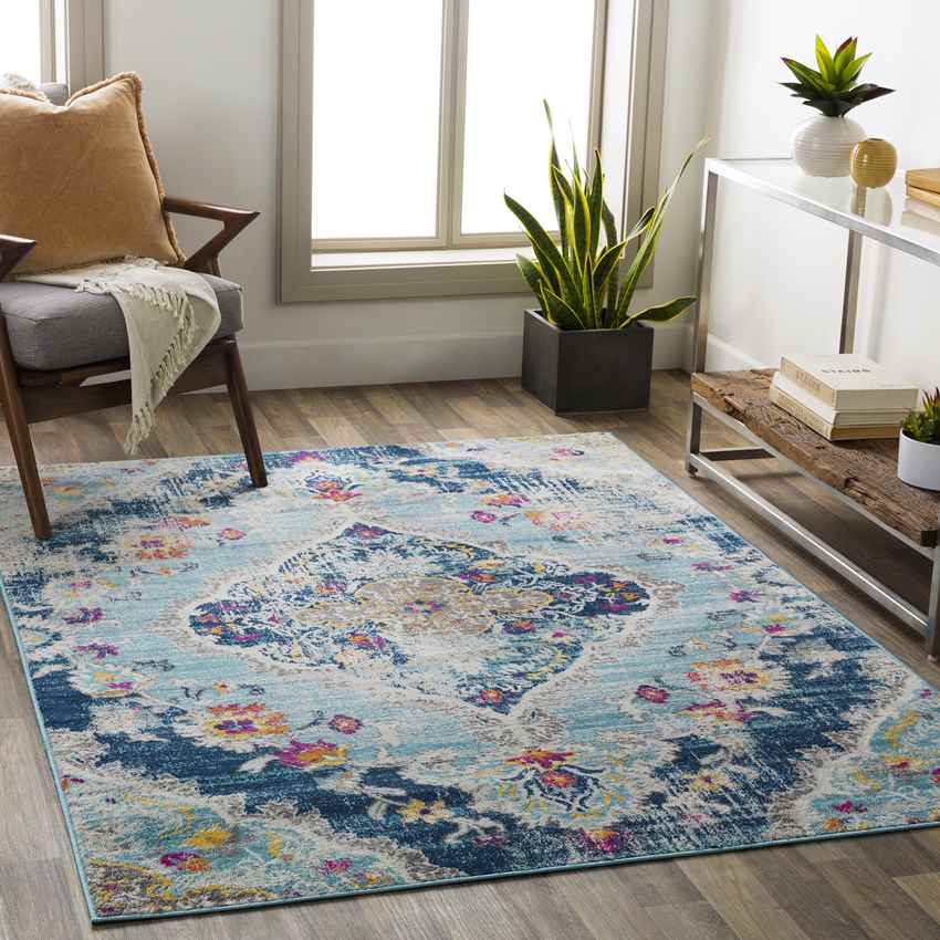 Brongerga Traditional Blue Area Rug