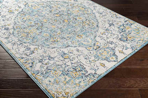 Cornjum Traditional Pale Blue Area Rug