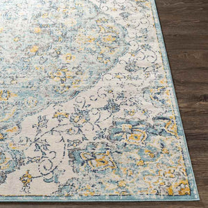 Cornjum Traditional Pale Blue Area Rug