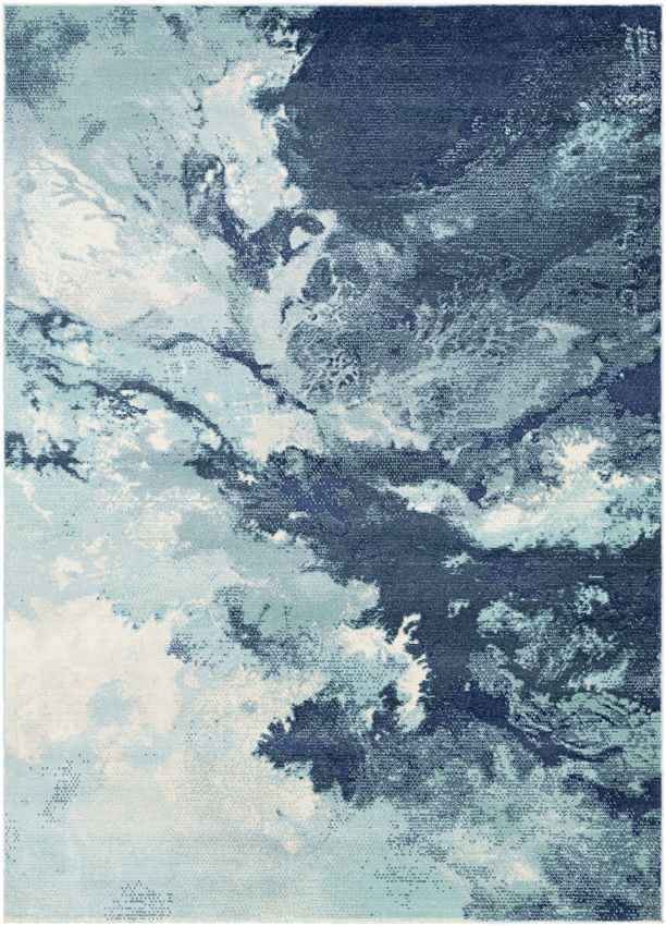 Britsum Modern Dark Blue Area Rug