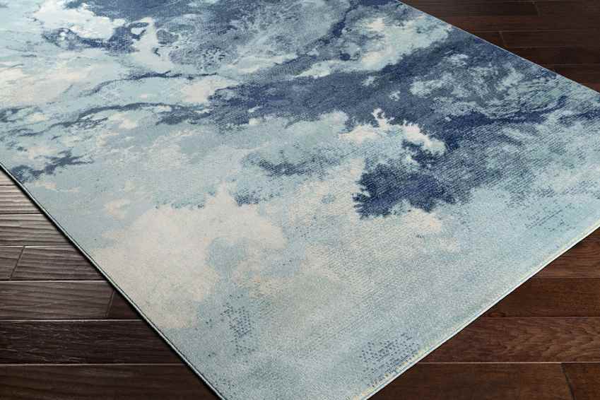 Britsum Modern Dark Blue Area Rug