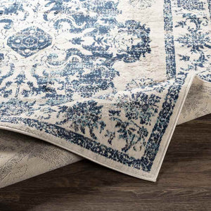 Burum Traditional Navy Area Rug