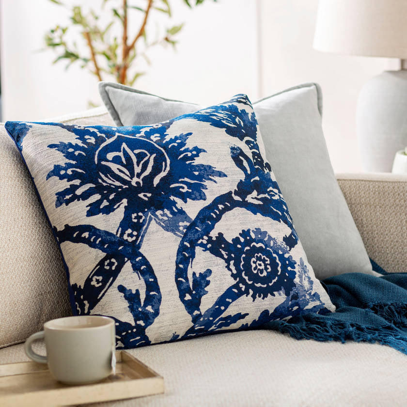 Duur Bright Blue Pillow Cover