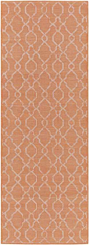 Buiksloot Traditional Bright Orange Area Rug