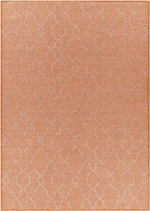 Buiksloot Traditional Bright Orange Area Rug