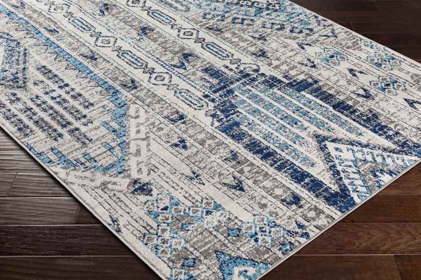 Hool Rustic Sky Blue Area Rug