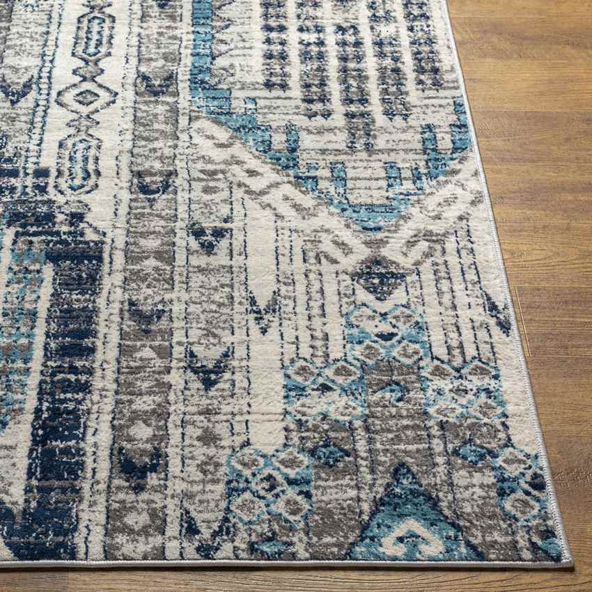 Hool Rustic Sky Blue Area Rug
