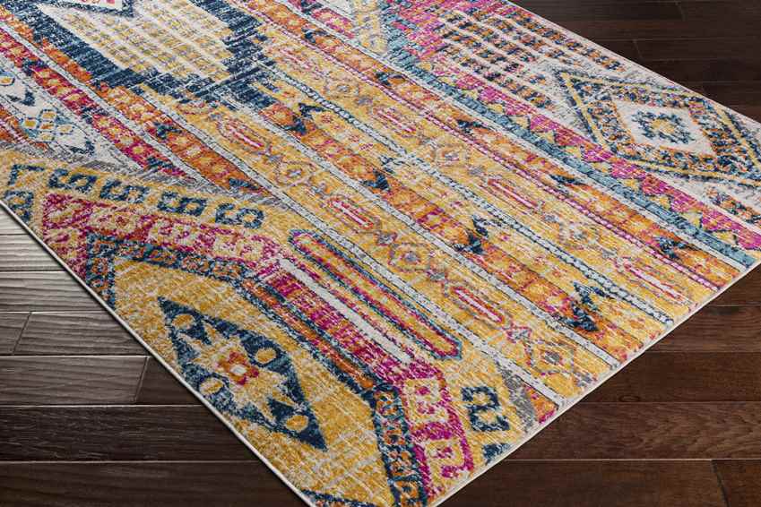 Hool Rustic Bright Pink Area Rug