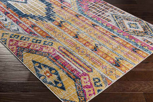 Hool Rustic Bright Pink Area Rug
