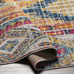 Hool Rustic Bright Pink Area Rug