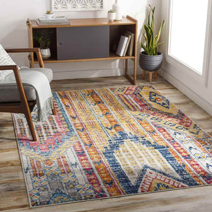 Hool Rustic Bright Pink Area Rug