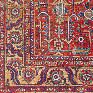 Loveren Traditional Bright Red Area Rug