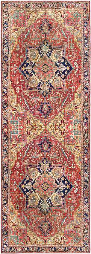 Maren Traditional Brick Red Area Rug