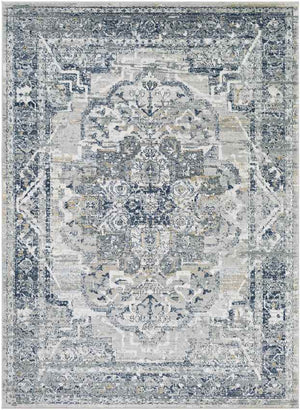 Milschot Traditional Navy Area Rug