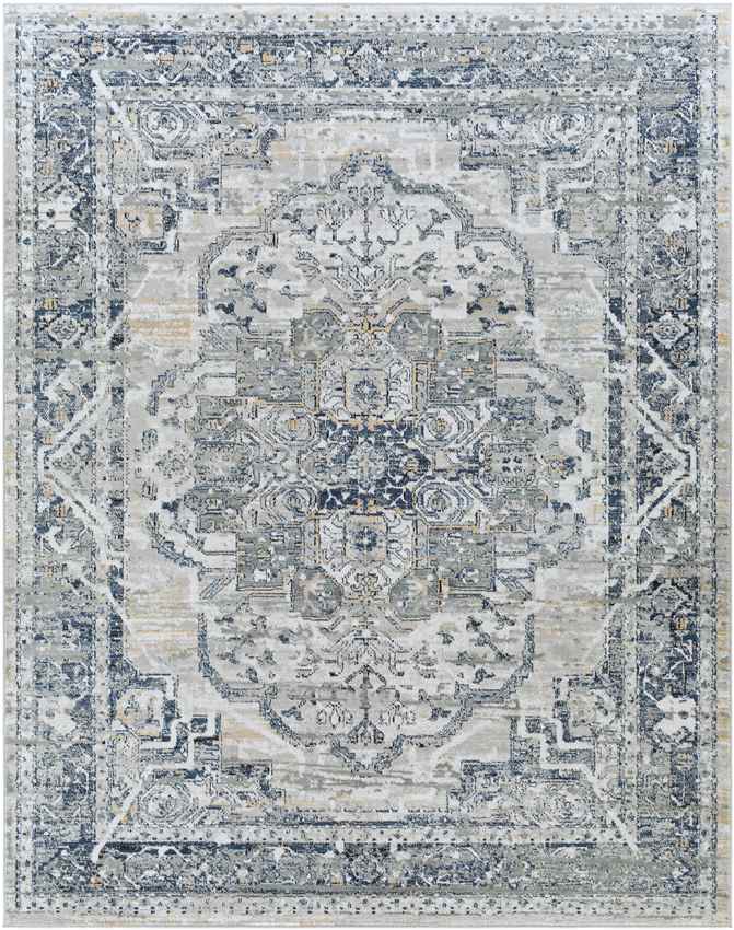 Milschot Traditional Navy Area Rug