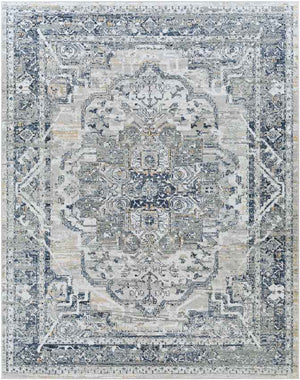 Milschot Traditional Navy Area Rug
