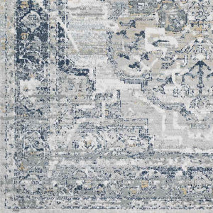 Milschot Traditional Navy Area Rug
