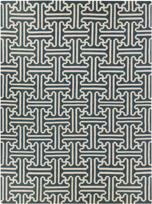 Zuiderrot Modern Dark Green Area Rug