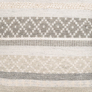 Lichtenegg Silver Gray Pouf