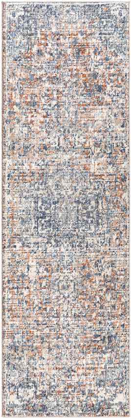 Rising Sun Traditional Burnt Orange Area Rug